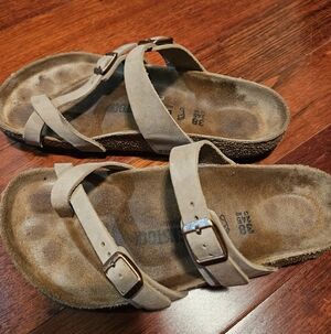 Birkenstock Mayari Oiled Leather Tobacco Brown Size 38